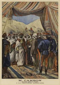 جول كامبون ، الحاكم العام الفرنسي للجزائر ، على الحدود المغربية ، 1897