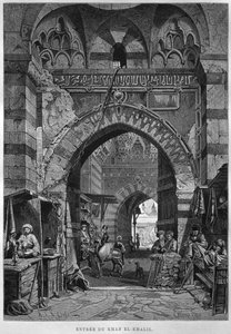 مدخل خان الخليل ، من مصر لجورج موريتز إيبرس (1837-1898) ، 1881 (نقش وزن) بواسطة المدرسة الفرنسية