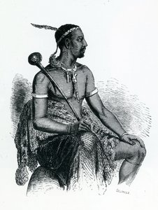 الملك موشوشو الأول (1786-1870) 1833 (نقش) بواسطة المدرسة الفرنسية