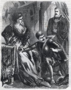 الملك فيليب الثاني (1527-1598) يفاجئ ابنه ، الأمير دون كارلوس (1545-1568) ، في محاولة لانتهاك حماته (زوجة الأب) ، الملكة إليزابيث (1545-1568) (إليزابيث من فرنسا أو إيزابيل من فالوا) ، 17 يناير بواسطة المدرسة الفرنسية