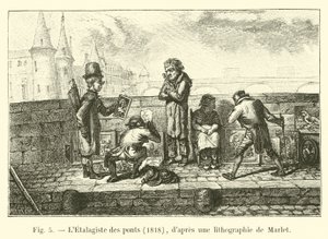 مصمم الجسر ، 1818 ، بعد طباعة حجرية بواسطة Marlet بواسطة المدرسة الفرنسية