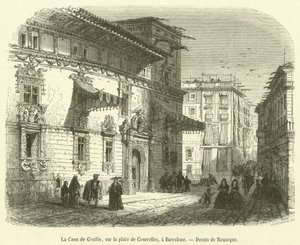 La Casa de Gralla ، في Place de Courcelles ، في برشلونة (نقش) بواسطة المدرسة الفرنسية
