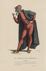La Comedie Des Comedies ، Pantalon (نقش ملون) بواسطة المدرسة الفرنسية
