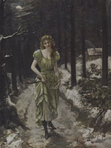 La Fee au Gui (The Mistletoe Fairy) (لون ليثو) بواسطة المدرسة الفرنسية
