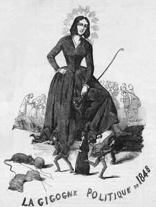 La Gigogne politique de 1848 (George Sand (Aurore Dupin، Baronne Dudevant) (1804-1876) كاتب فرنسي). بواسطة المدرسة الفرنسية