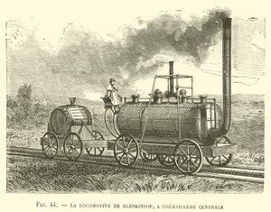 La Locomotive de Blenkinsop ، Cremaillere Centrale (نقش) بواسطة المدرسة الفرنسية
