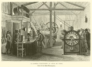 La Lumiere Electrique at the Siege de Paris ، Poste de la Butte Montmartre (نقش) بواسطة المدرسة الفرنسية