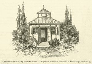 La Maison ou Swedenborg avait ses visions (engraving) بواسطة المدرسة الفرنسية