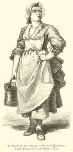 La Marchande de cerneaux (engraving) بواسطة المدرسة الفرنسية