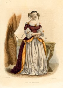 La Marquise de Sevigne (نقش ملون) بواسطة المدرسة الفرنسية