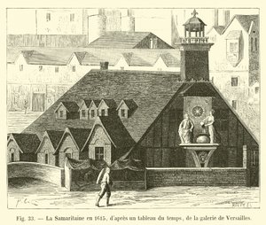 La Samaritaine عام 1615 ، من جدول زمني ، من Galerie de Versailles بواسطة المدرسة الفرنسية