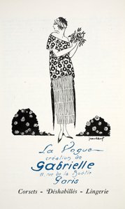 تصميم La Vogue de Gabrielle (استنسل) بواسطة المدرسة الفرنسية