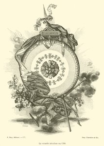 كوكتيل الالوان الثلاثة عام 1789 (نقش) بواسطة المدرسة الفرنسية