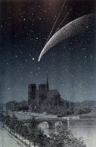 La comet de Donati ، شوهد في باريس 1858/4/10 - في "" Le Ciel "لأميدي Guillemin ، Hachette ، باريس بواسطة المدرسة الفرنسية