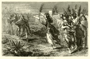 La fille de Jephte (engraving) بواسطة المدرسة الفرنسية