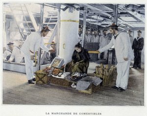 La merchant de edibles - في "" Military Album - Navy: Life on board " بواسطة المدرسة الفرنسية