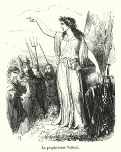 La prophetesse Velleda (engraving) بواسطة المدرسة الفرنسية