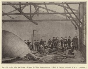 غرفة القماش المشمع في محطة Le Mans ، Repair of the City of Langres بواسطة المدرسة الفرنسية