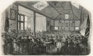 La taverne des Canotiers في بيرسي في القرن التاسع عشر - نقش في "Tableau-de-Paris" بواسطة إدموند تيكسييه 1852 بواسطة المدرسة الفرنسية