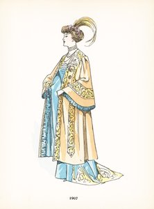 أزياء السيدات 1907 بواسطة المدرسة الفرنسية
