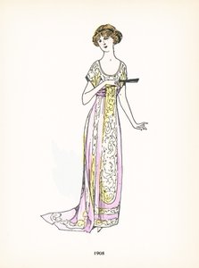 أزياء السيدات 1908 بواسطة المدرسة الفرنسية