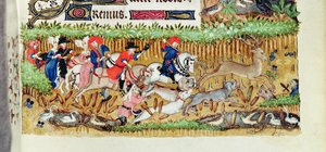 خط العرض 1156 ب ، ص .163 نوفمبر ؛ صيد الغزلان ، من ساعات مارغريت دورليانز ، 1426-1438 بواسطة المدرسة الفرنسية