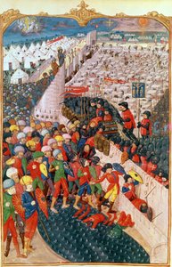 Lat 6067 العمليات التركية في حصار رودس ، من تاريخ حصار رودس ، بقلم غيوم كاورسين ، 1483 بواسطة المدرسة الفرنسية