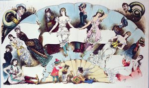 رسومات تخطيطية لمقال عن الملابس الداخلية النسائية ، من La Vie Parisienne ، c.1870 بواسطة المدرسة الفرنسية