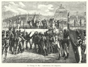 The Champ de Mai توزيع الأعلام (نقش) بواسطة المدرسة الفرنسية