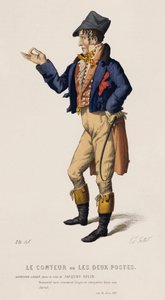 The Storyteller أو Les Deux Postes ، الفصل الثالث ، المشهد الثالث عشر (نقش ملون) بواسطة المدرسة الفرنسية