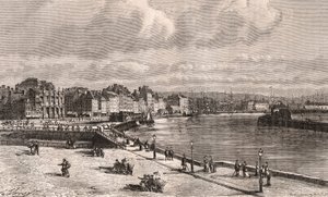 لوهافر - نورماندي - نقش في "La France Illustré: الجغرافيا والتاريخ وإحصاء الإدارة" بقلم VA Malt-Brown. 1884 بواسطة المدرسة الفرنسية