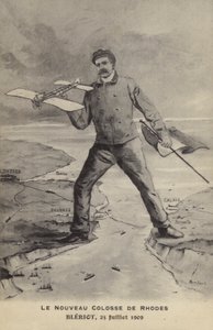 Le Nouveau Colosse De Rhodes ، Bleriot ، 25 يوليو 1909 (ليثو) بواسطة المدرسة الفرنسية