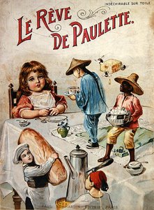 "Le Reve de Paulette" ، حوالي 1900 (حجر ملون) بواسطة المدرسة الفرنسية
