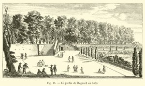 حديقة Regnard في عام 1650 بواسطة المدرسة الفرنسية