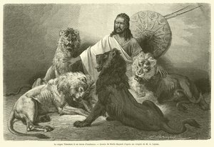 Le Negus Theodore II في ثوب المحكمة (نقش) بواسطة المدرسة الفرنسية