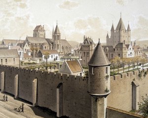 معبد باريس وشارع رويال ، sd. القرن السابع عشر - في "باريس عبر العصور: le Temple et la rue Royale" ، أواخر القرن التاسع عشر بواسطة المدرسة الفرنسية
