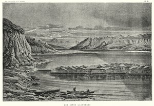Les Cites Lacustres (نقش) بواسطة المدرسة الفرنسية