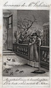 طيور مدام هيلفيتيوس (آن كاثرين هيلفيتيوس) في "" Conseils a ma fille "" لجين نيكولاس بويلي (1763-1842). 1820. مجموعة خاصة. بواسطة المدرسة الفرنسية