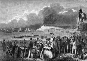 سباقات القوارب في لوهافر عام 1857. بواسطة المدرسة الفرنسية