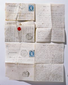 أُرسلت الرسائل إلى باريس عن طريق البالون خلال حصار عام 1871 بواسطة المدرسة الفرنسية