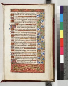Lewis E 113 f.20r صفحة نص مزخرفة تحمل شعار "بدون ولاء" ، كل شيء مفقود ، 1500-15