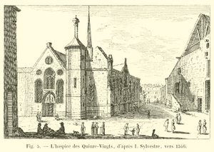 Hospice des Quinze-Vingts ، بعد أنا سيلفستر ، حوالي 1546 بواسطة المدرسة الفرنسية