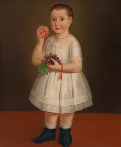 الطفلة مع الفاكهة ، c.1840 بواسطة المدرسة الفرنسية