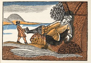 الإبهام الصغير من التواريخ أو حكايات الماضي يرويها Mother Goose ، مع الأخلاق ، بواسطة M Perrault ، الحانة. 1925 (طباعة كتلة خشبية ملونة) بواسطة المدرسة الفرنسية