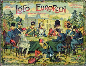 Loto Europeen ، النسخة الفرنسية من لعبة Lotto للأطفال ، c.1900 بواسطة المدرسة الفرنسية