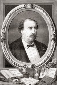 لويس فيجيه ، عالم وكاتب فرنسي ، من Les Merveilles de la Science ، حانة .1870 بواسطة المدرسة الفرنسية