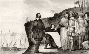 لويس الثالث عشر (1602-43) في حصار لاروشيل في أكتوبر 1628 ، من "هيستوار دي فرانس" من قبل كولارت ، نُشر عام 1840 بواسطة المدرسة الفرنسية