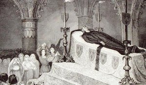 لويس الثاني عشر (1462-1515) والد الشعب في جنازته "من" تاريخ فرنسا "لكولارت ، نُشر عام 1840 (نقش) بواسطة المدرسة الفرنسية