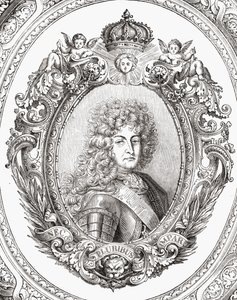 لويس الرابع عشر (1638-1715) من "تاريخ الثورة الفرنسية" لوي بلانك (1811-1882) بواسطة المدرسة الفرنسية