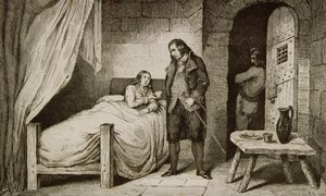 لويس السابع عشر (1785-1795) مريض وسجن ، من "تاريخ فرنسا" بقلم كولارت ، نُشر عام 1840 بواسطة المدرسة الفرنسية